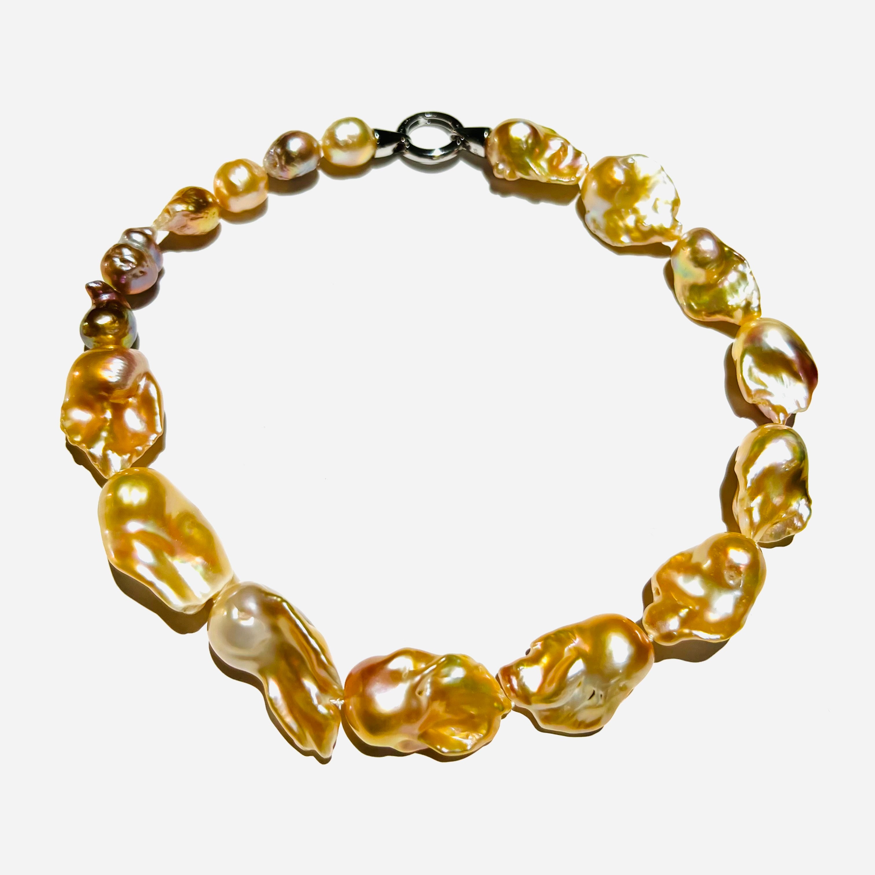Champagnerbarockperlenkette