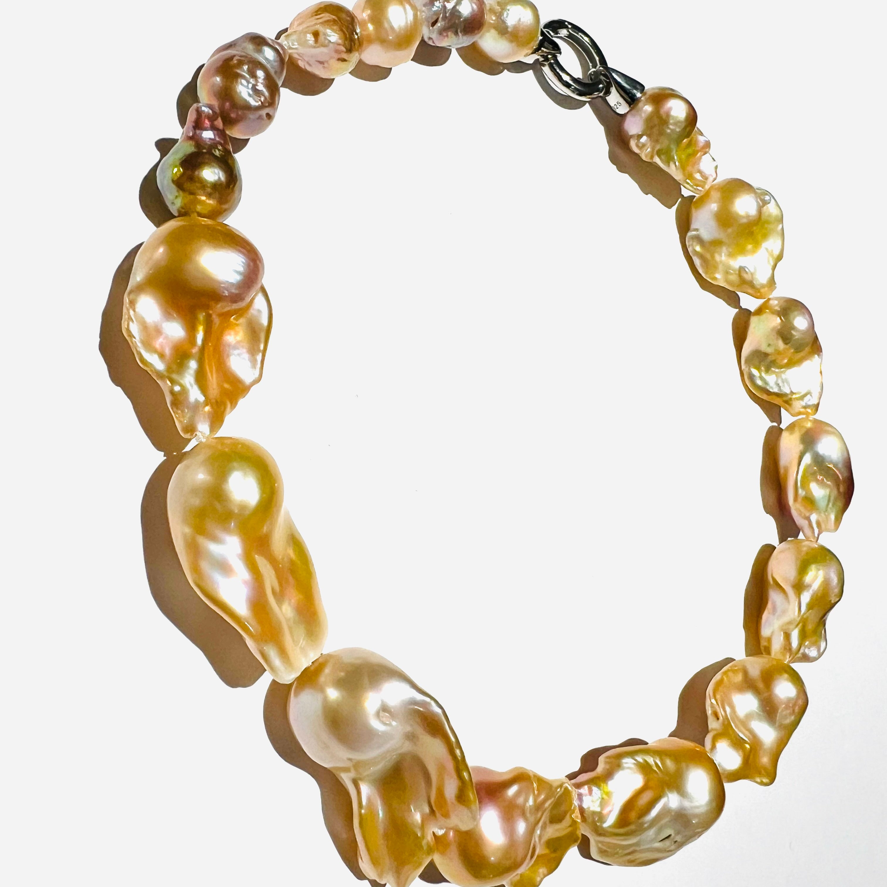 Champagnerbarockperlenkette