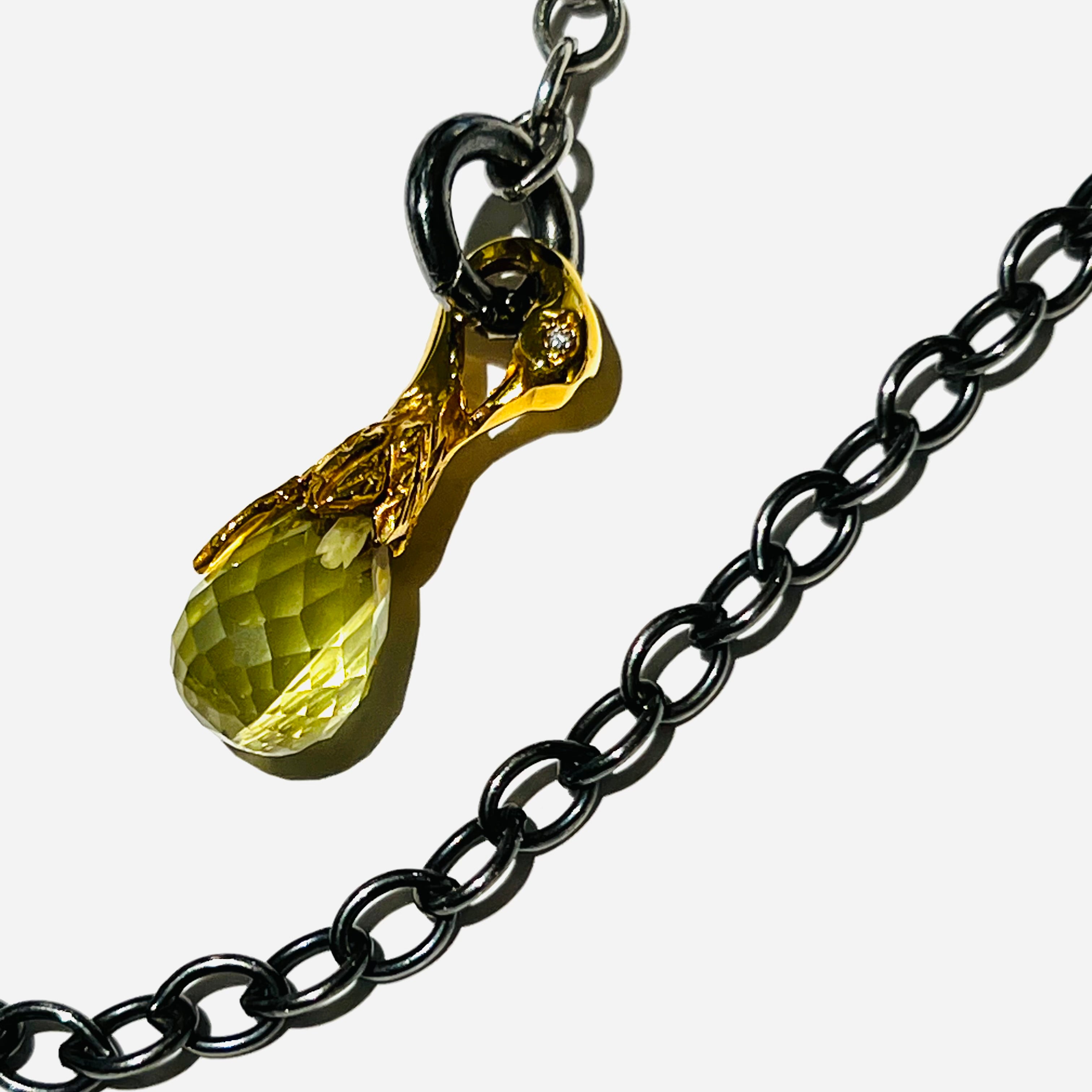 Schwanenanhängerkettecitringoldschwarz